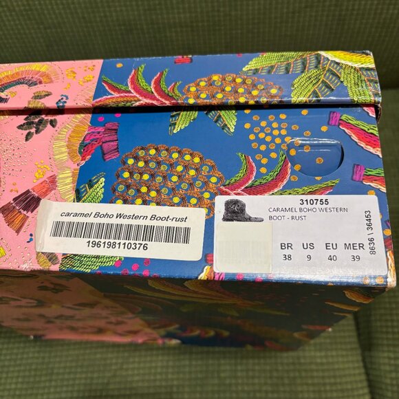 Farm Rio Caramel Boho Western Boot Rust  NEW - Picture 11 of 11